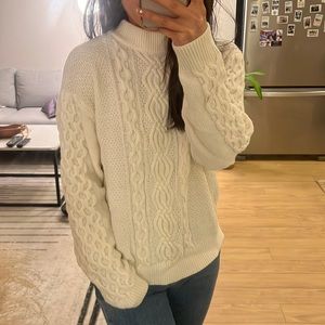 UO Mock Neck Cable Knit Sweater